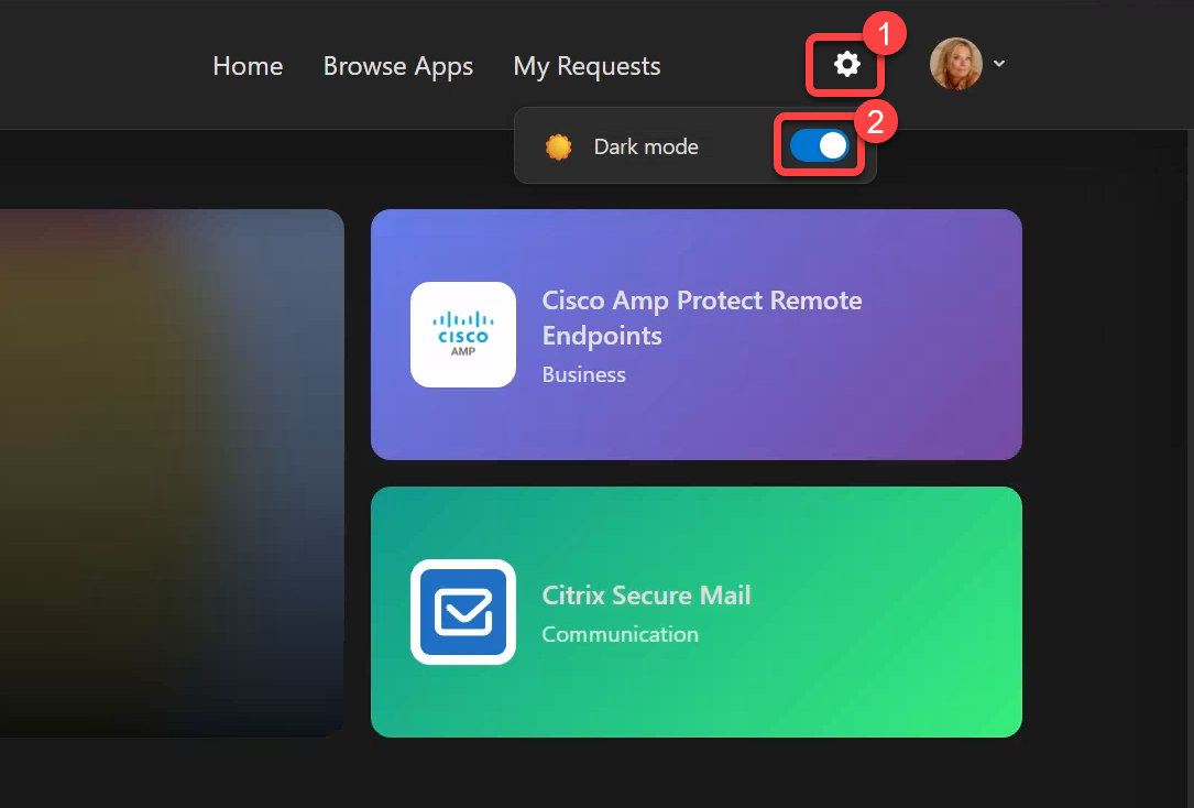 Dark mode toggle
