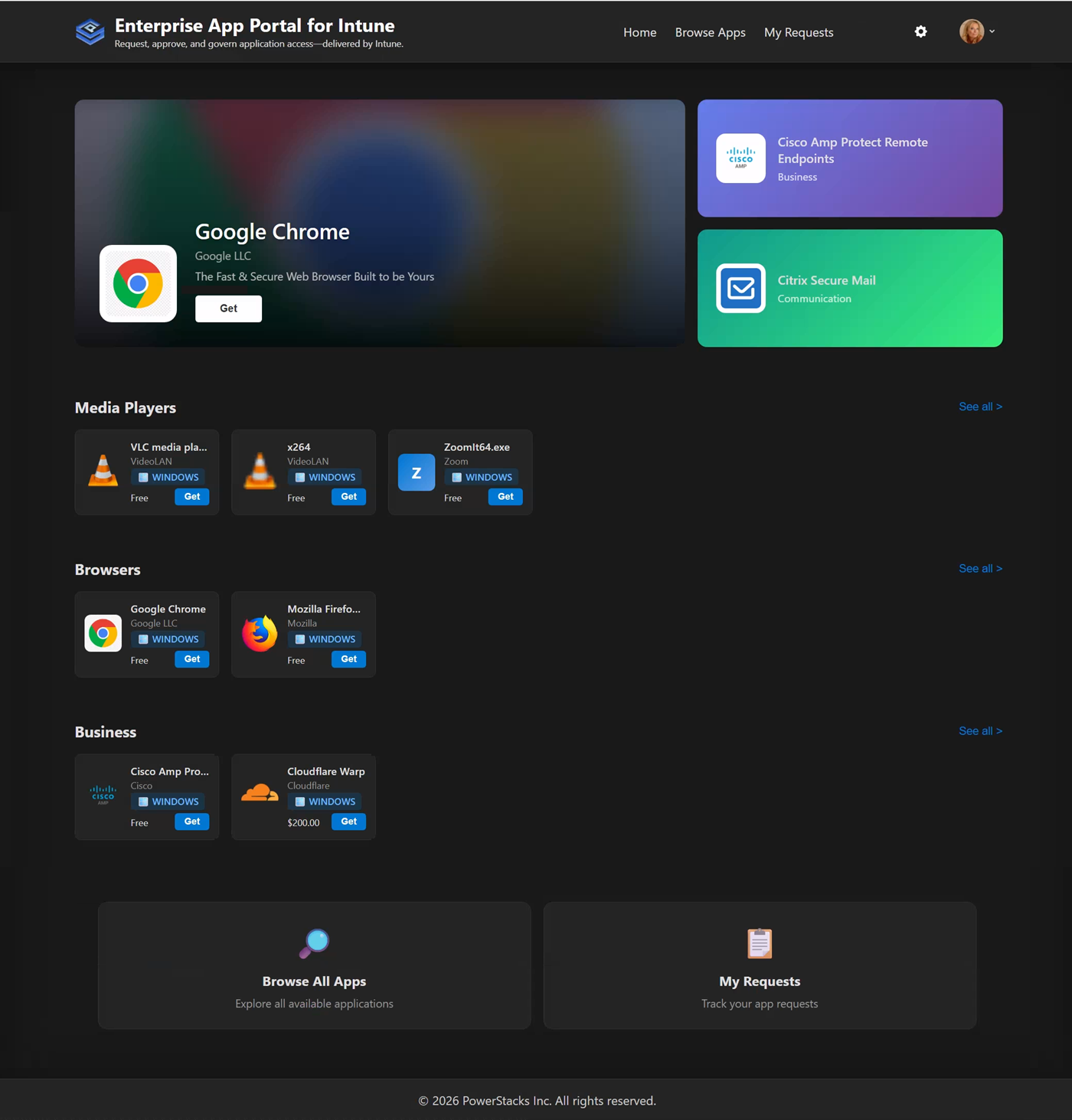 Home page