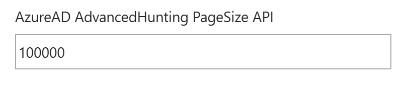 azuread advancedhunting pagesize api
