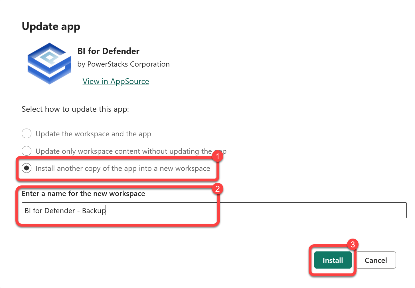 install another copy into a new workspace