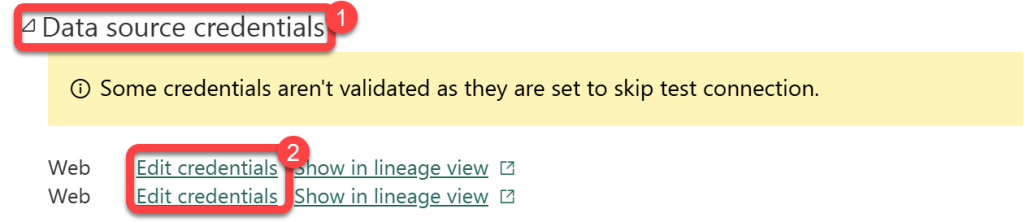 defender data source credentials