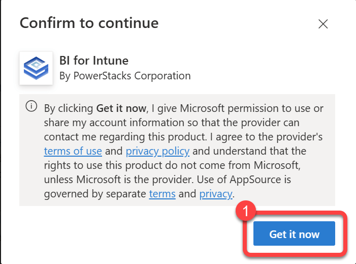 bi for intune continue