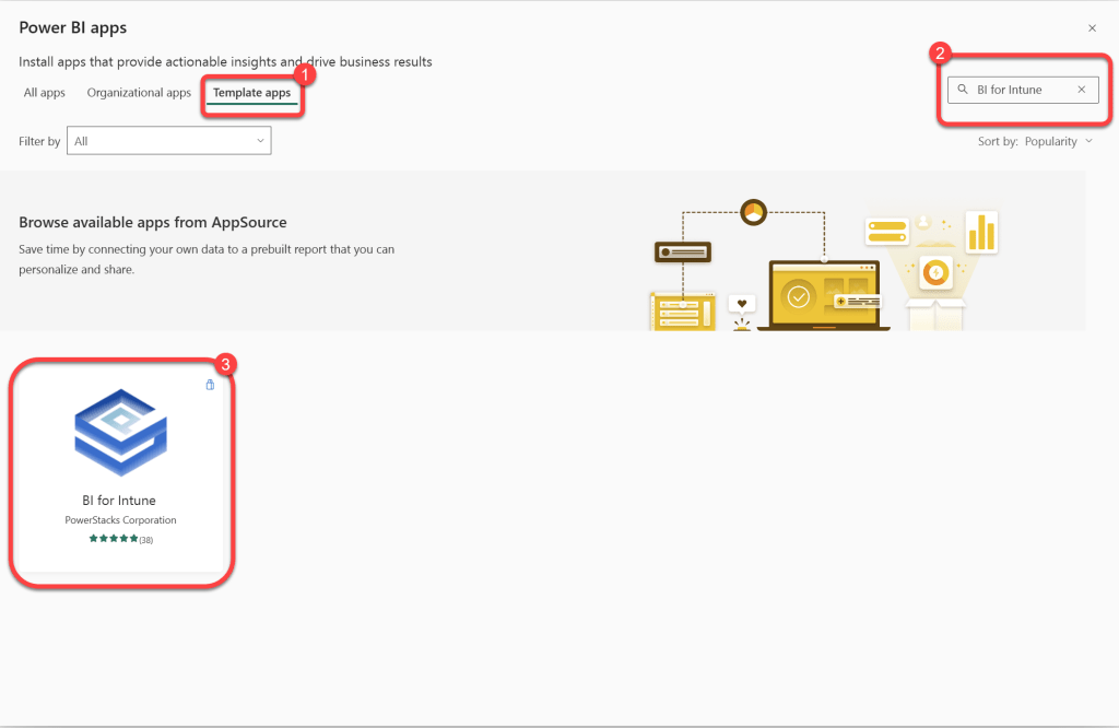 bi for intune template app