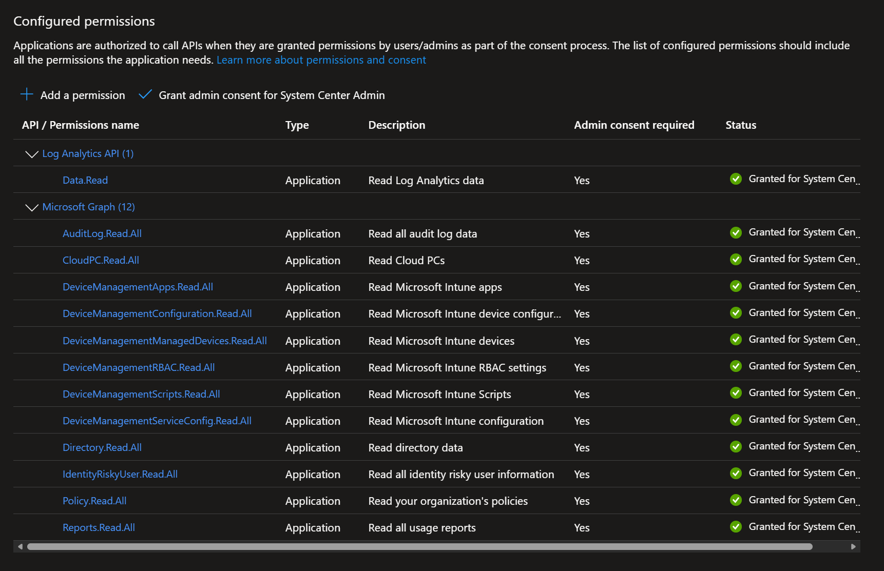 intune app permissions