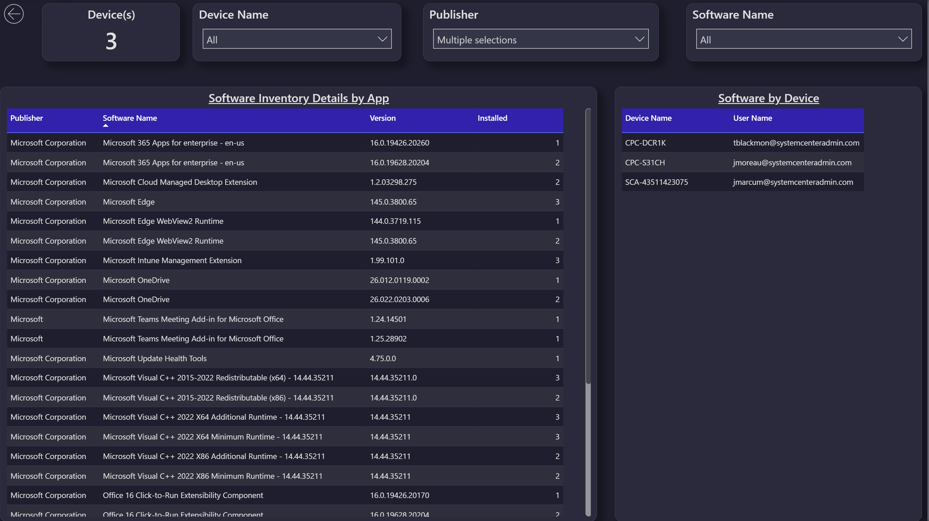 Modern UI App Inventory (dark)