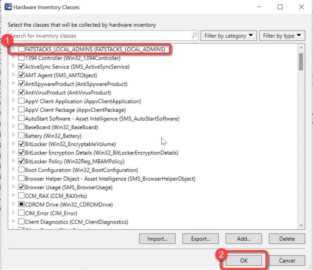 SCCM Local Admin Hardware Inventory Class