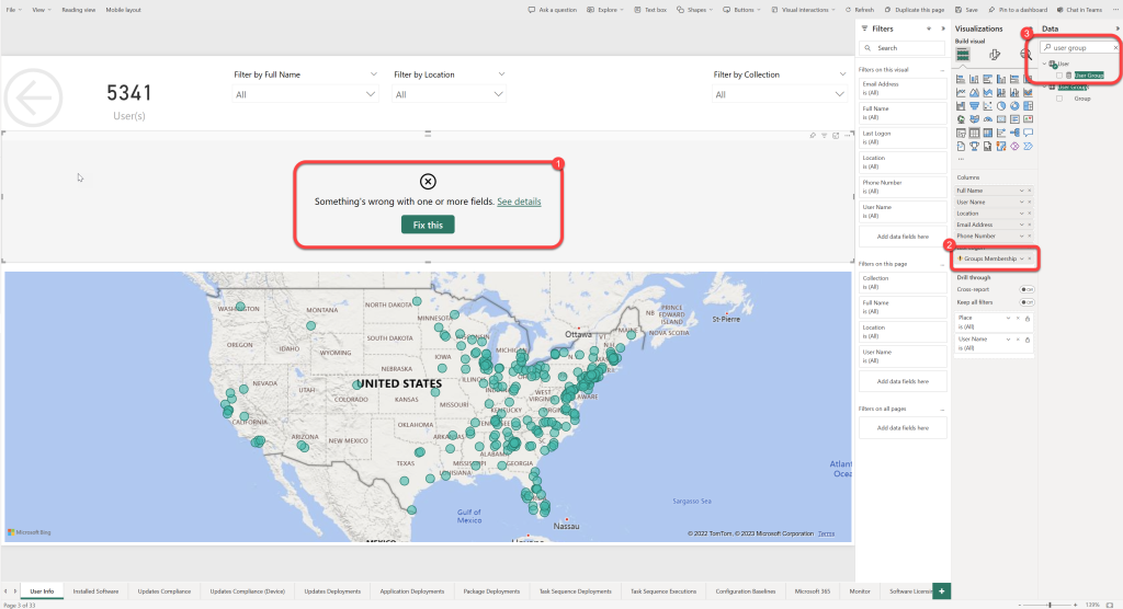 SCCM Broken Visualization Page