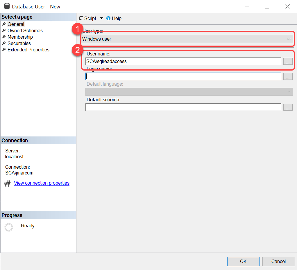 Database User - Select User