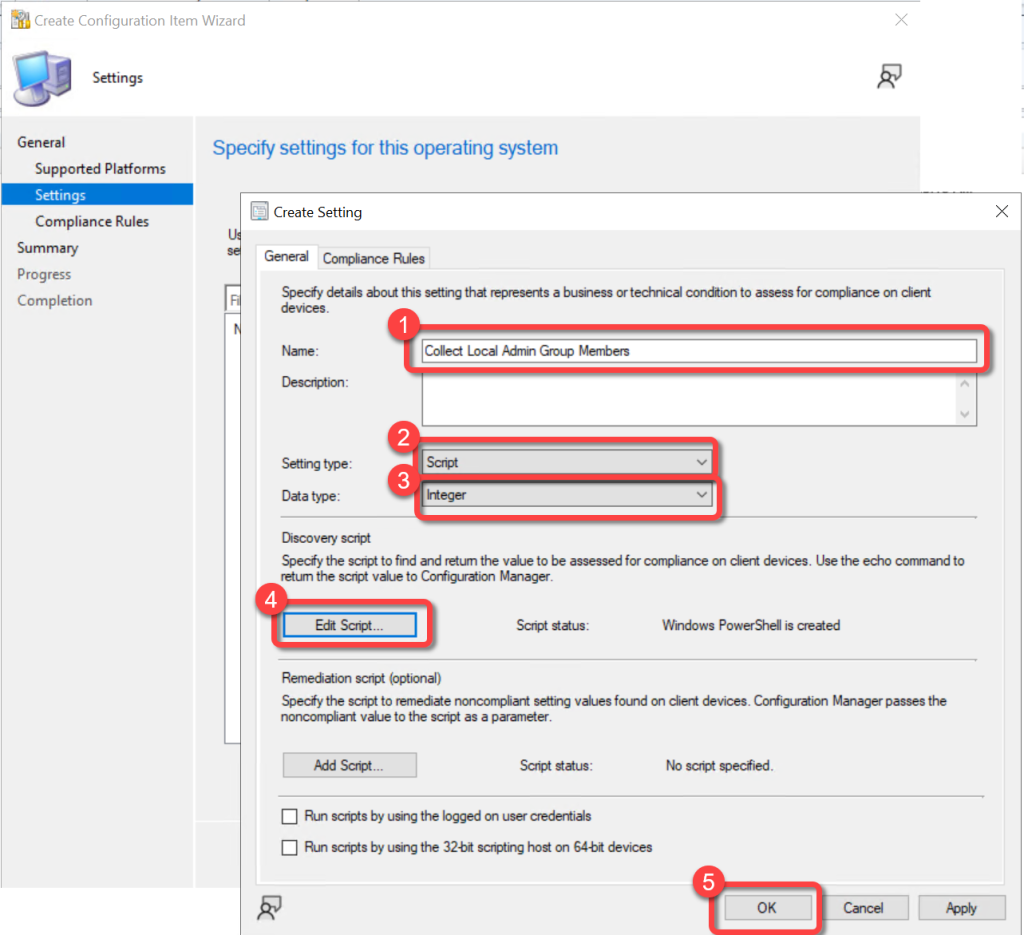 SCCM Create Config Item Script