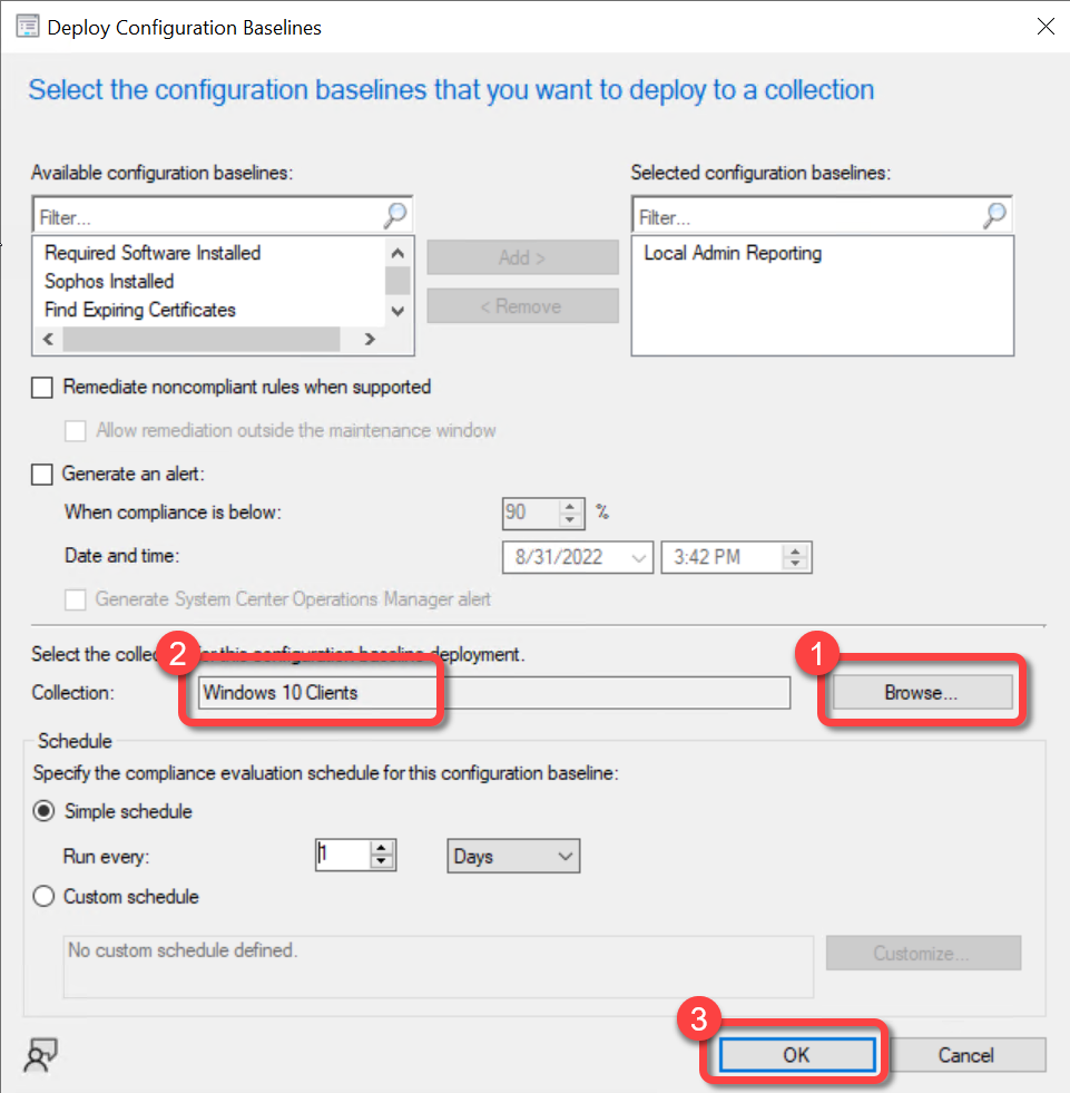 sccm compliance dashboard