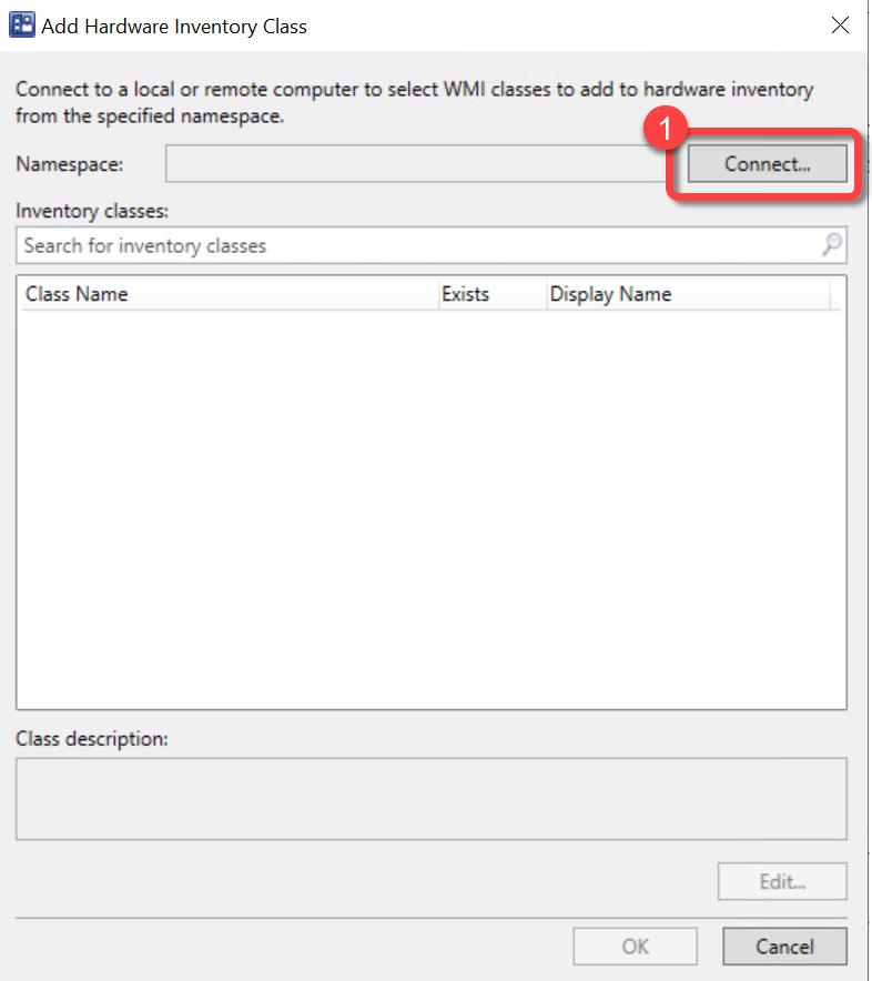 SCCM Default Client Settings HINV Connect
