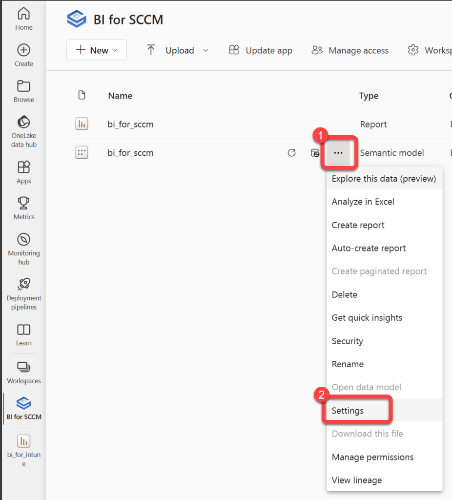 sccm semantic model