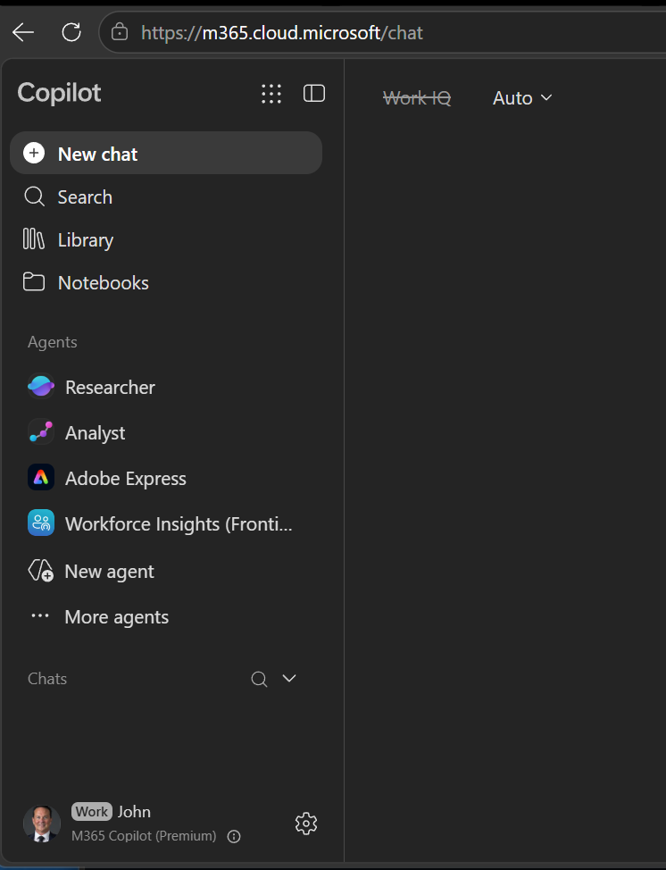 Cowork missing from Microsoft 365 before the premium license