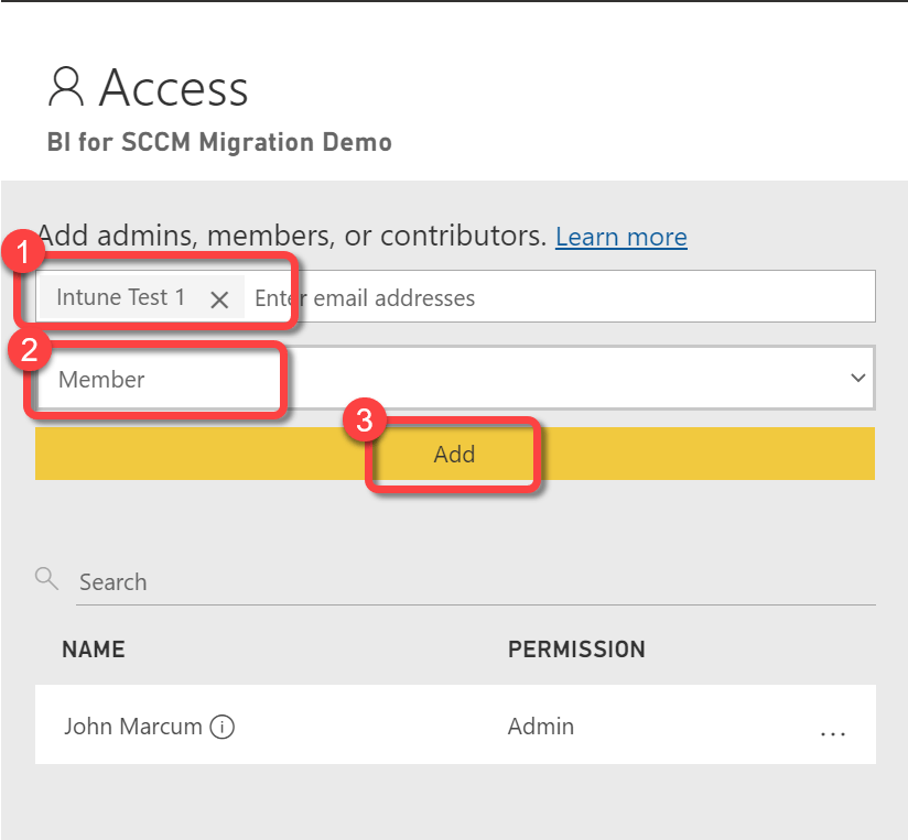 SCCM Migration - Grant Workspace Access