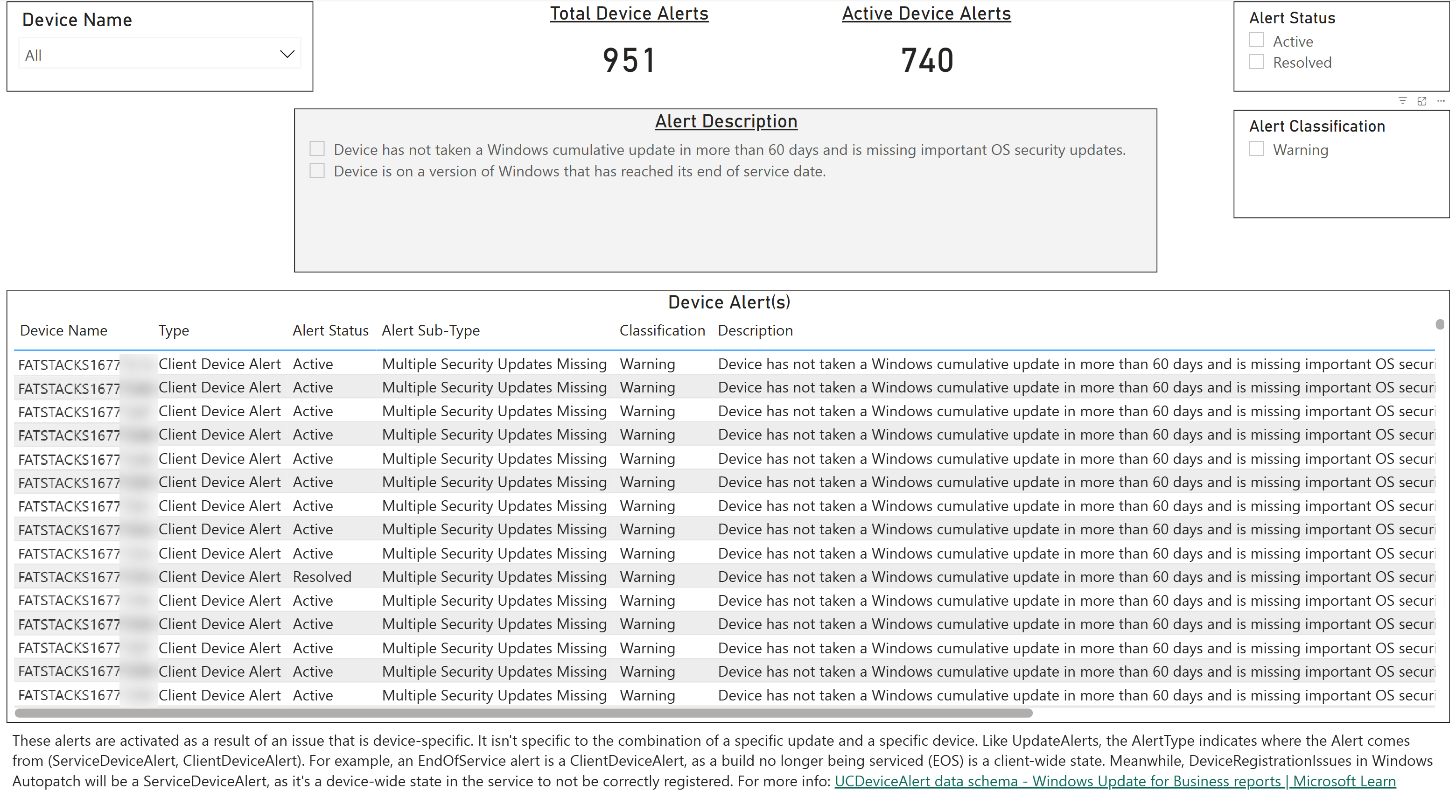 device alerts