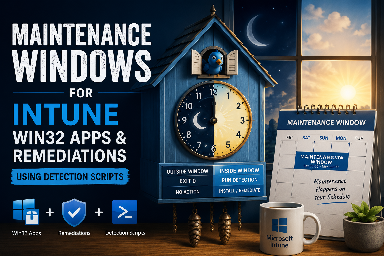 Maintenance Windows for Intune Remediations Using Detection Scripts