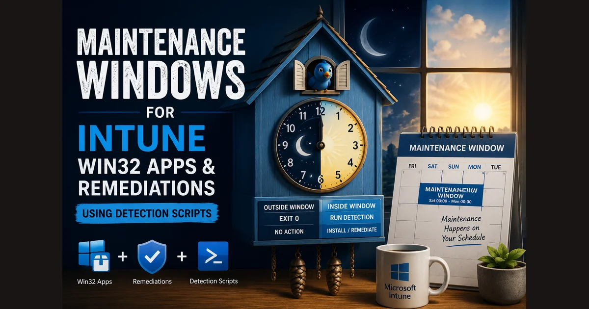 Maintenance Windows for Intune Remediations Using Detection Scripts