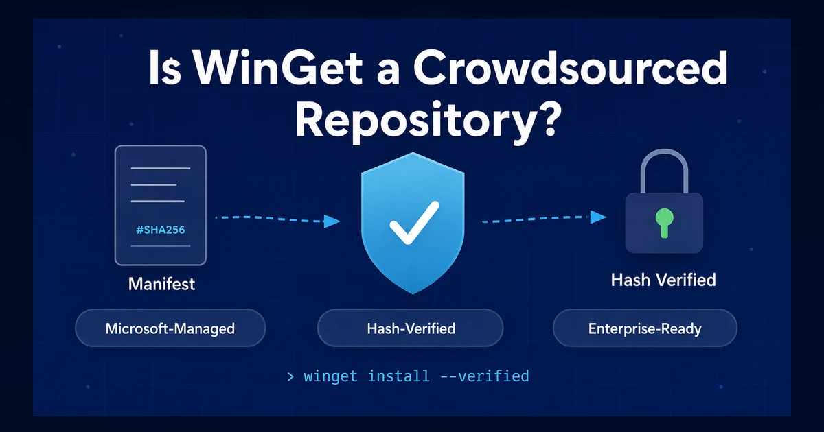 Is WinGet a Crowdsourced Repository?